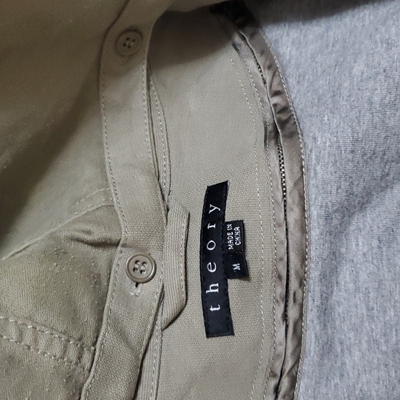 THEORY AILEENE OLIVE GREEN 3 IN ONE HOODIED JACKET SIZE M - Picture 8 of 16